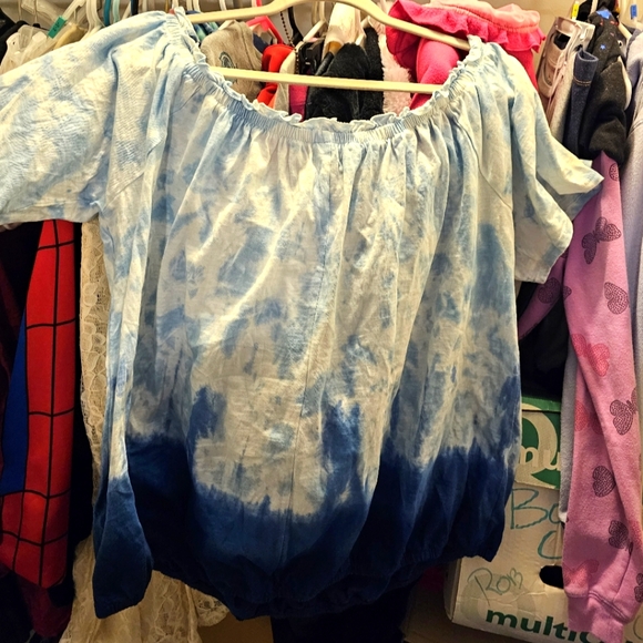 Lane Bryant Tops - Layne Bryant Off the Shoulder Blue Shirt